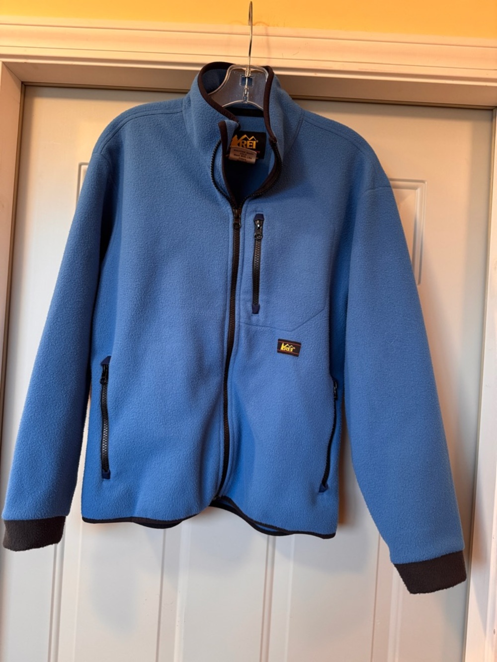 REI Blue Full Zip Fleece Jacket Women’s XS Lightweight Outdoor Layer